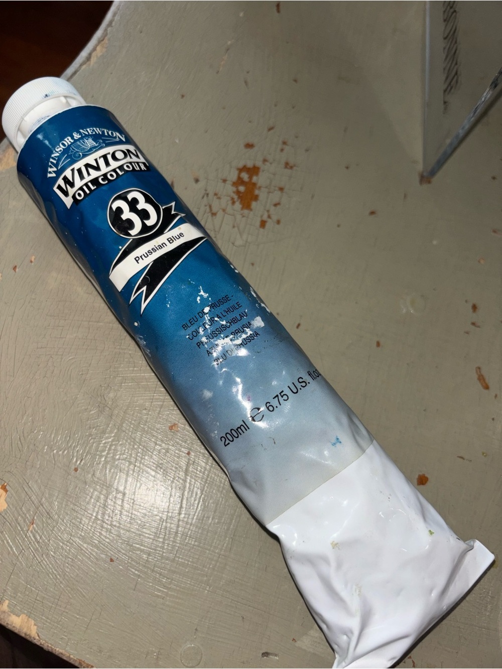 Windsor newton.  Winton 6.75 oz Prussian Blue Oil Colour - Prussian Blue